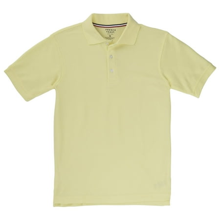 French Toast Boys School Uniform Short Sleeve Pique Polo Shirt, Sizes 4-20 & Husky