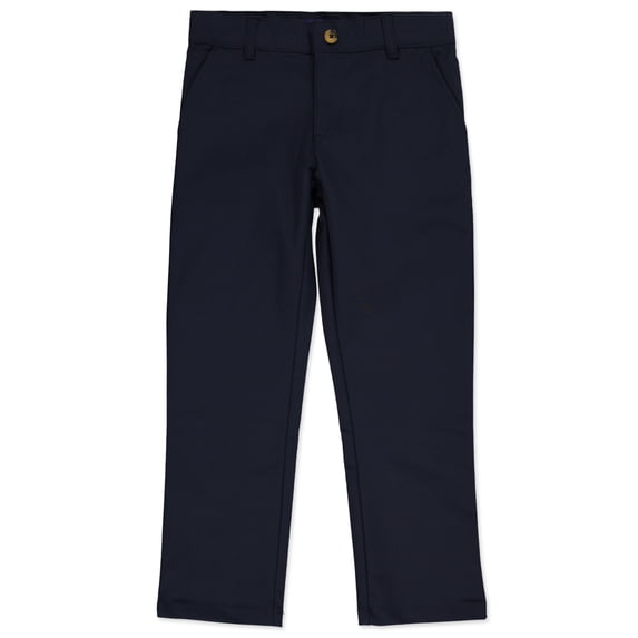 French Toast Boys' Straight Fit Flat Front Pants Color: navy Size: 4t