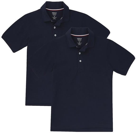 French Toast Boys Uniform Polo 2 Pack Short Sleeve Pique