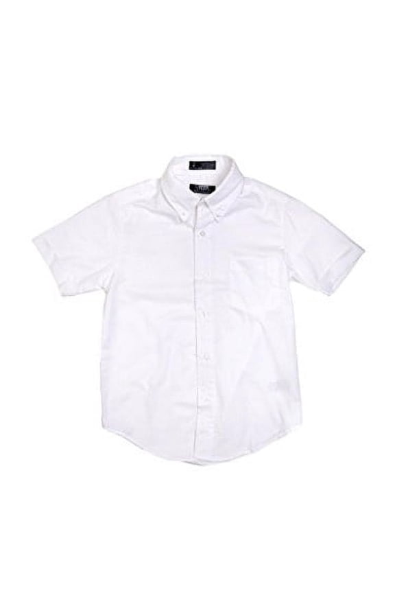 Boys White Short Sleeves Oxford Shirt - E9003 - White, 20