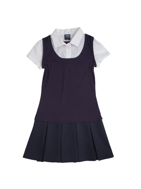 Girls 2-in-1 Pleated Dress