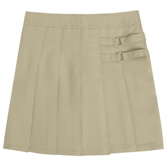 French Toast Girls 4-6X Two Tab Pleated Scooter (Khaki 5)