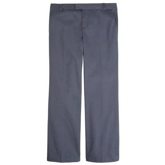 French Toast Girls 7-20 Adjustable Flat Front Twill Pant (Grey 8)
