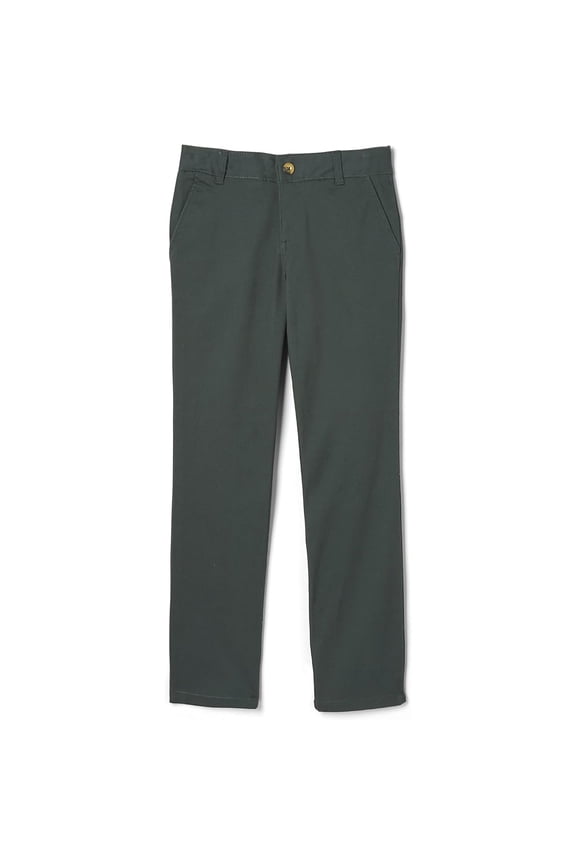 Girls 7-20 Adjustable Waist Stretch Twill Straight Leg Pants Hunter 8