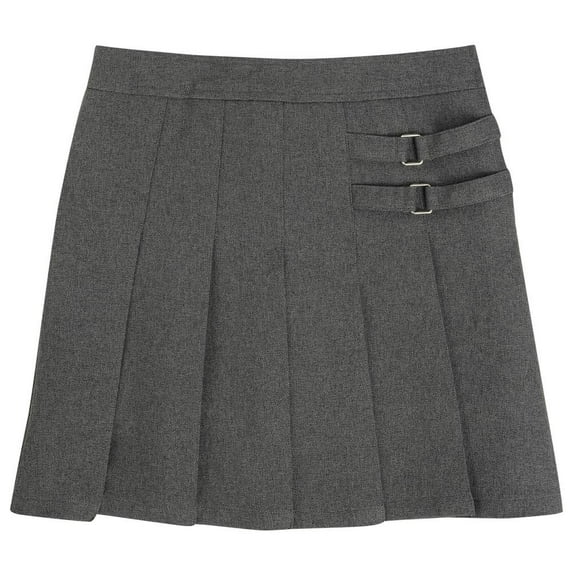 French Toast Girls 7-20 Two Tab Pleated Scooter Grey 10