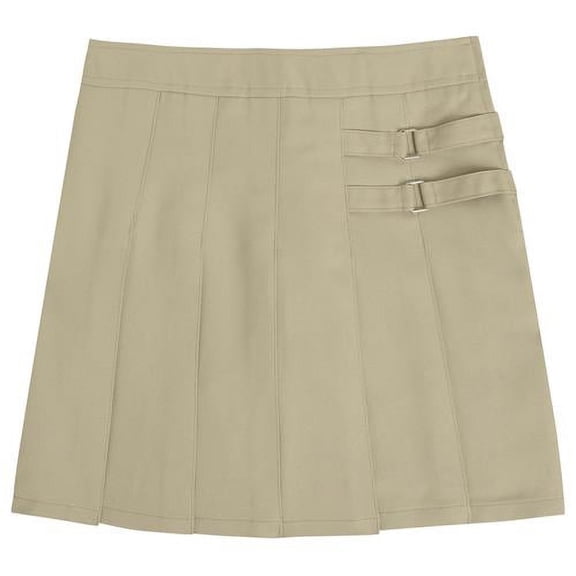 French Toast Girls 7-20 Two Tab Pleated Scooter (Khaki - 10)
