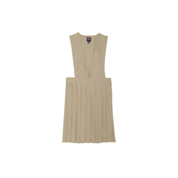 French Toast Girls 7-20 V-Neck Pleated Jumper Khaki 10
