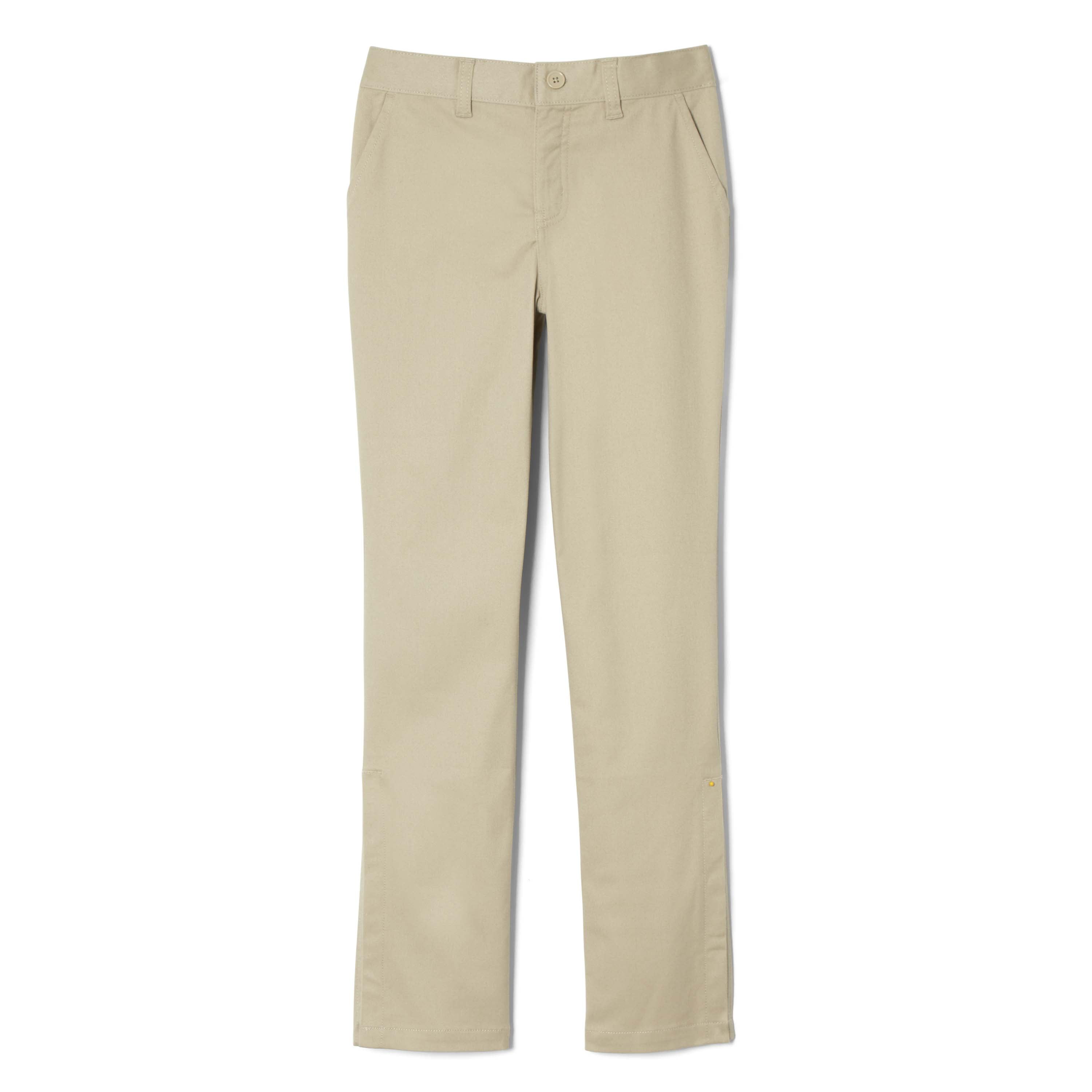 French Toast Girls Adaptive Twill Straight Leg Pant Khaki Size 7