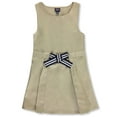 thumbnail image 1 of French Toast Girls' Bow Front A-Line Jumper - khaki, 7 (Big Girls), 1 of 5