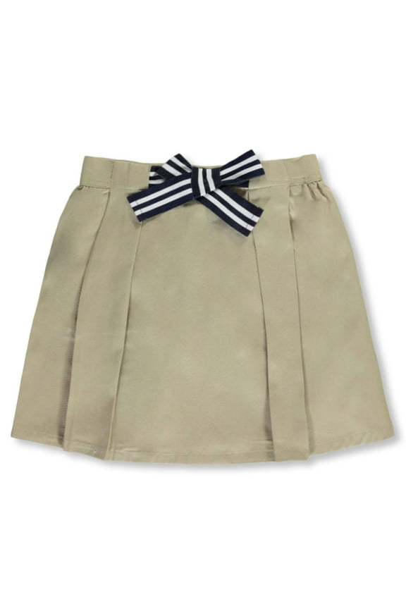 Girls' Bow Front Scooter Skirt - khaki, 18 (Big Girls)