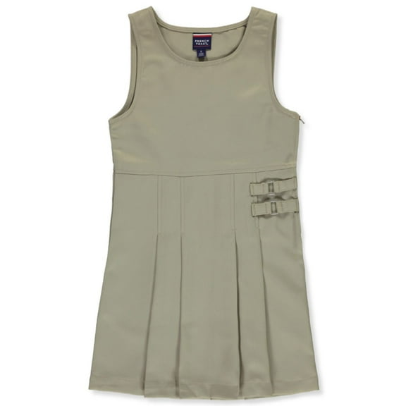 French Toast Girls' Double Buckle Jumper - khaki, 14 (Big Girls)