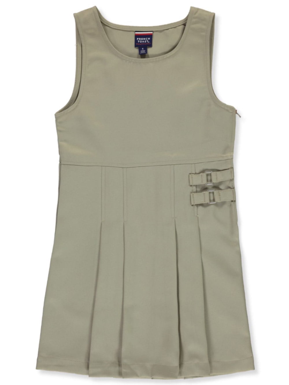 French Toast Girls' Double Buckle Jumper khaki, 6x (Little Girls