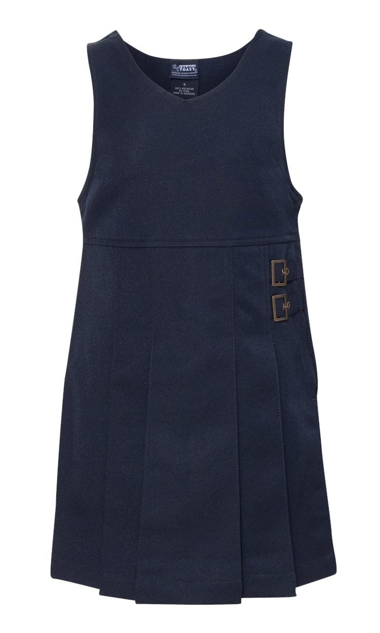 French Toast Girls' Double Buckle Jumper navy, 10 (Big Girls