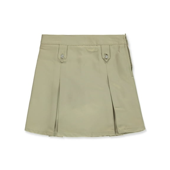 French Toast Girls' Double Pleat Rhinestone Scooter Skirt Color: khaki Size: 12