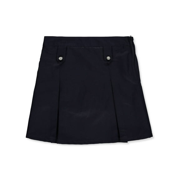 French Toast Girls' Double Pleat Rhinestone Scooter Skirt Color: navy Size: 5
