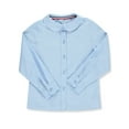thumbnail image 1 of French Toast Girls Long Sleeve Peter Pan Button Down Shirt (Light Blue 6X), 1 of 2