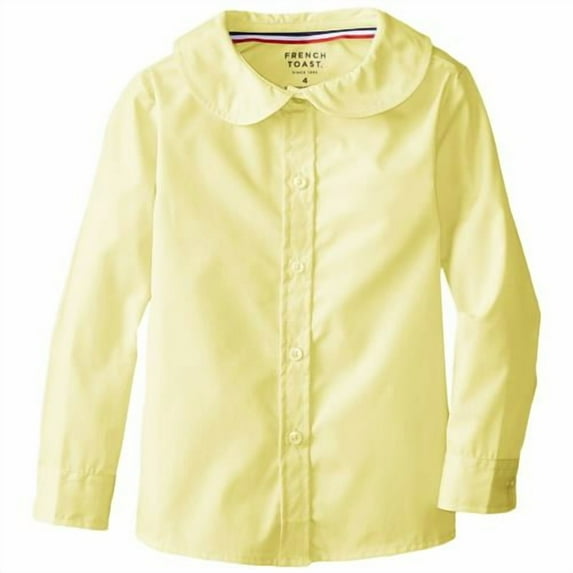 French Toast Girls Long Sleeve Peter Pan Collar Blouse