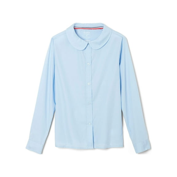 French Toast Girls Long Sleeve Peter Pan Fitted Shirt