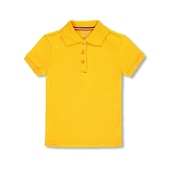 French Toast Girls' Picot Collar S/S Polo Color: gold Size: 4t