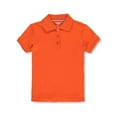 thumbnail image 1 of French Toast Girls' Picot Collar S/S Polo Color: orange Size: 18/20, 1 of 1