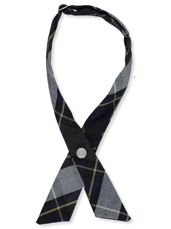 Girls' Plaid Cross Tie Color: royal/lt. blue/gold *plaid #57* Size: one size
