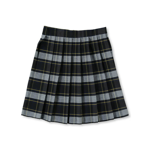 French Toast Girls School Uniform Adjustable Waist Mid Length Plaid Pleated Scooter Skirt, Sizes 4-20
