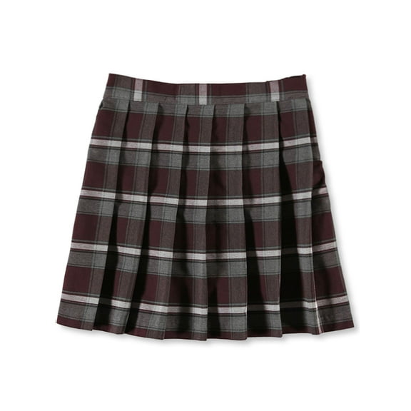 French Toast Girls School Uniform Adjustable Waist Mid Length Plaid Pleated Scooter Skirt, Sizes 4-20