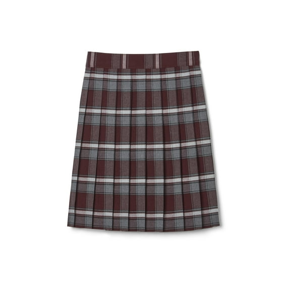French Toast Girls School Uniform Adjustable Waist Mid Length Plaid Pleated Scooter Skirt, Sizes 4-20