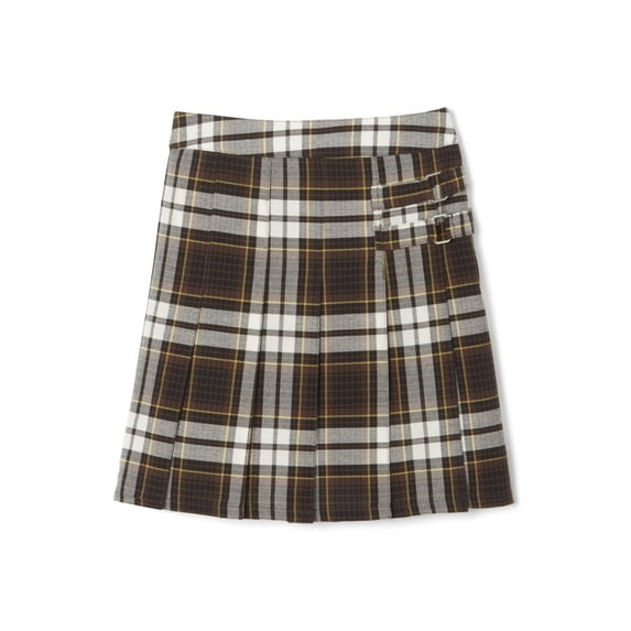 French Toast Girls School Uniform Adjustable Waist Plaid 2-Tab Scooter Skirt, Sizes 4-20 & Plus