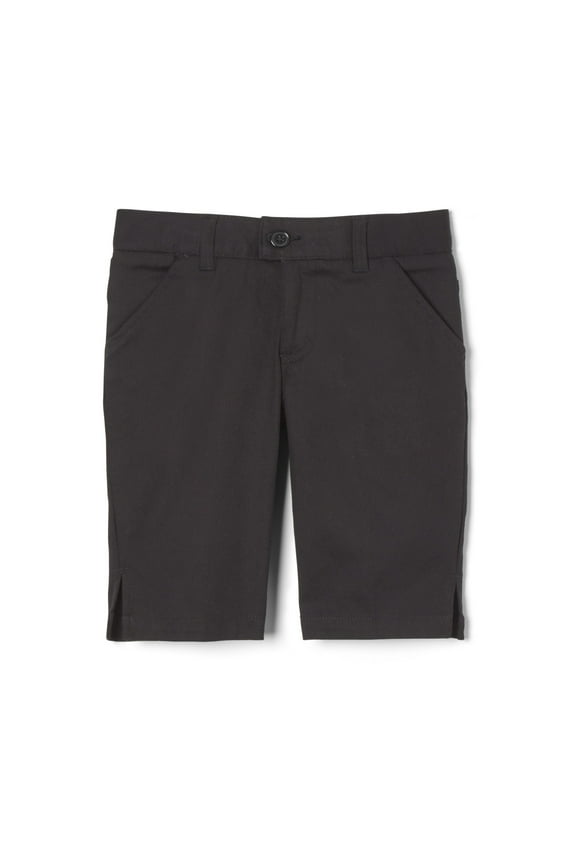 Girls School Uniform Adjustable Waist Stretch Twill Bermuda Shorts, Sizes 4-20 & Plus