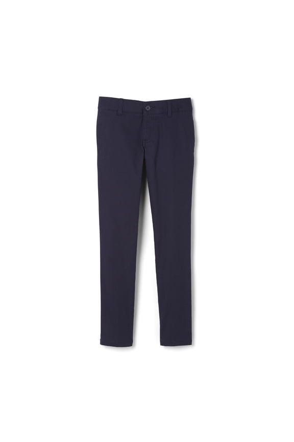 Girls School Uniform Adjustable Waist Stretch Twill Skinny Pants, Sizes 4-20