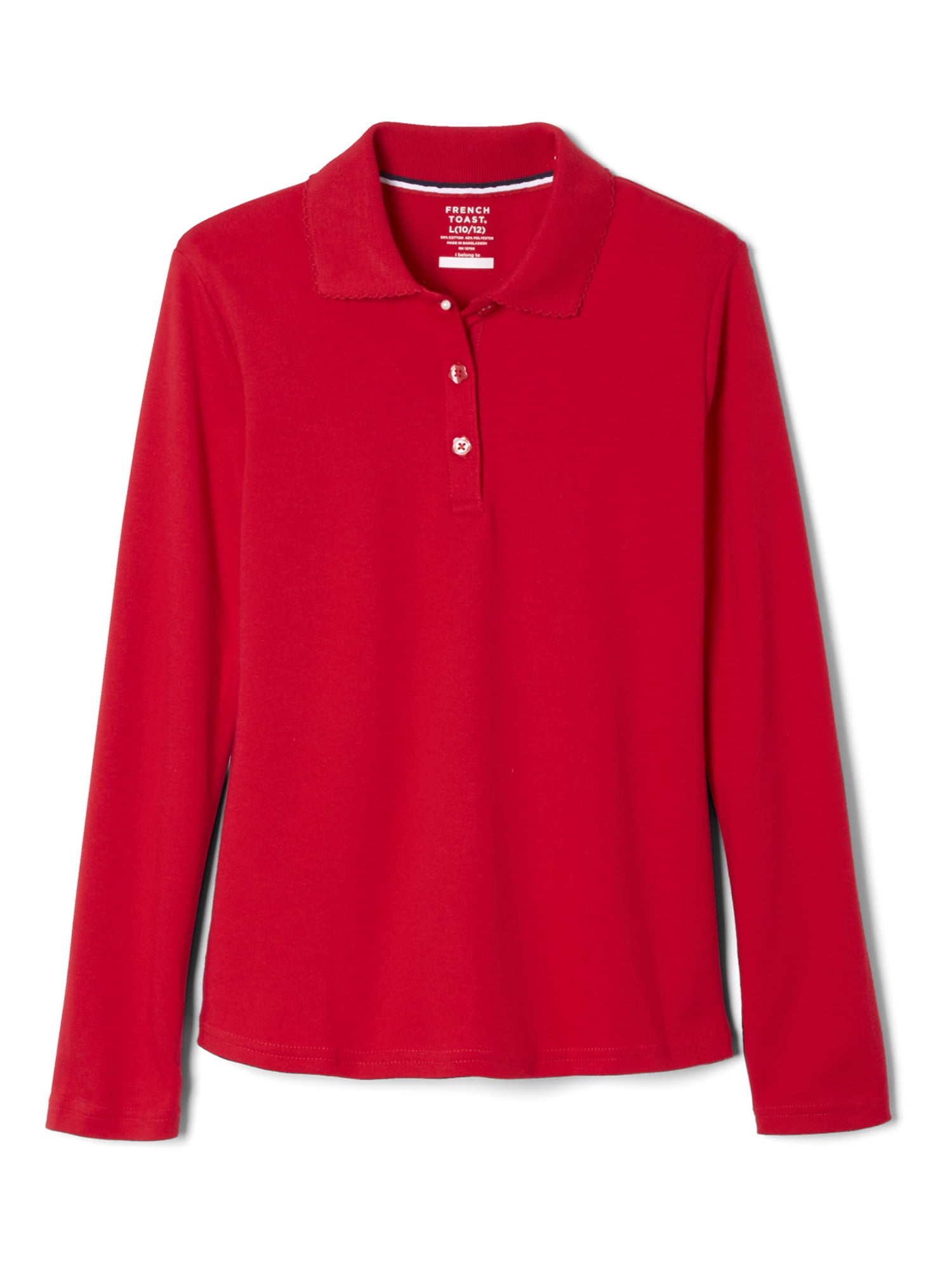 French Toast Girls School Uniform Long Sleeve Picot Collar