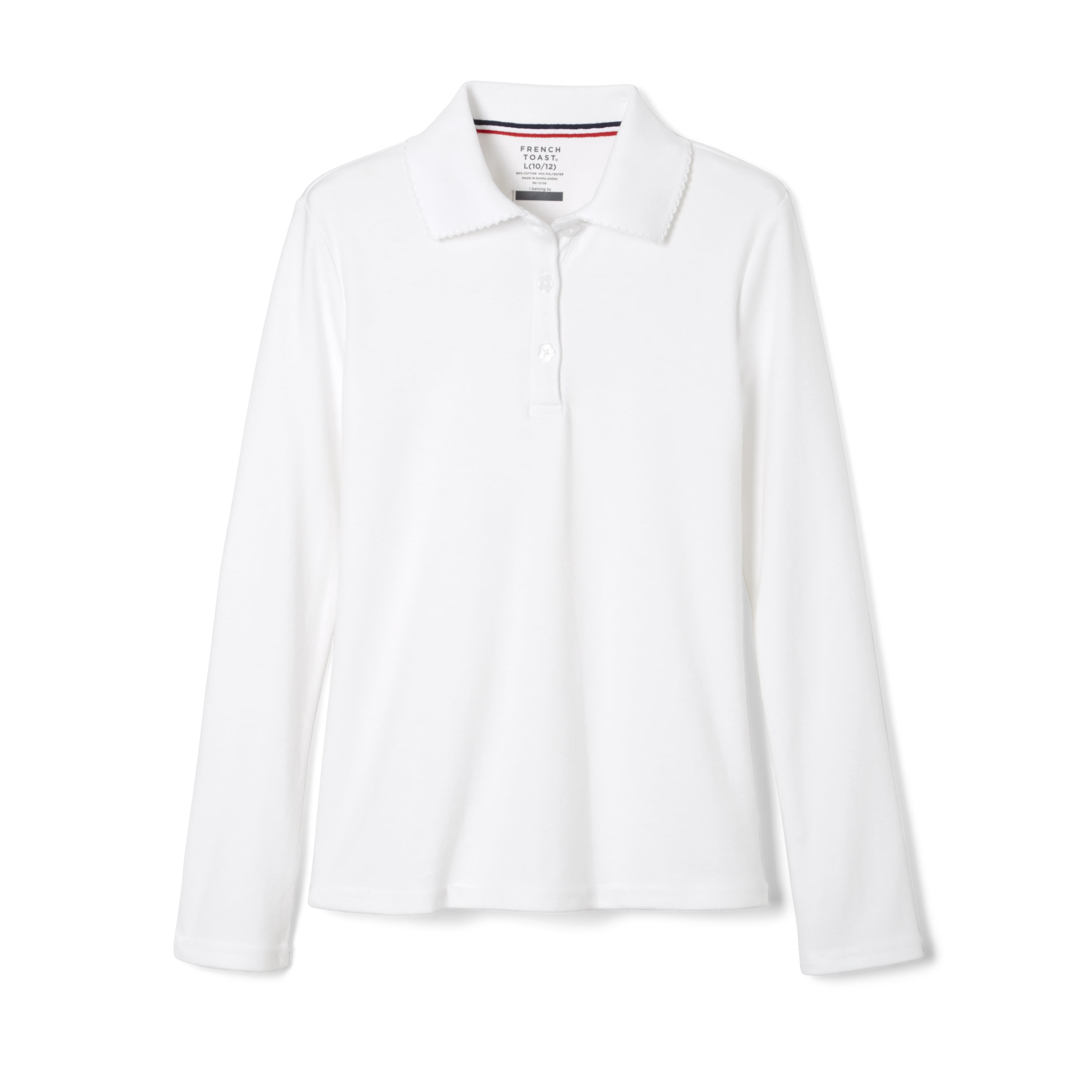 French Toast Girls School Uniform Long Sleeve Picot Collar