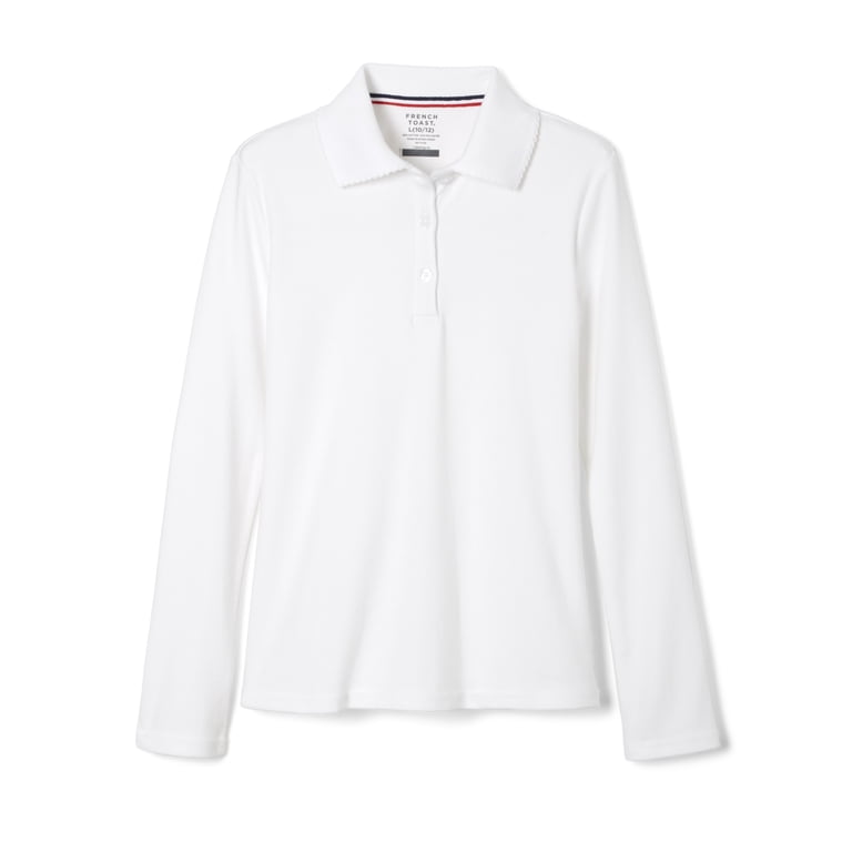 French Toast Girls School Uniform Long Sleeve Picot Collar