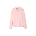 thumbnail image 1 of French Toast Girls School Uniform Long Sleeve Picot Collar Interlock Polo Shirt, Sizes 4-20 & Plus, 1 of 2