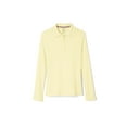 thumbnail image 1 of French Toast Girls School Uniform Long Sleeve Picot Collar Interlock Polo Shirt, Sizes 4-20 & Plus, 1 of 2