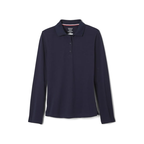 French Toast Girls School Uniform Long Sleeve Stretch Pique Polo Shirt, Sizes 4-20 & Plus