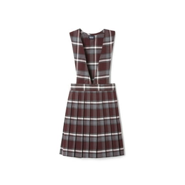 French Toast Girls School Uniform Plaid V-Neck Pleated Jumper, Sizes 4-14 & Plus