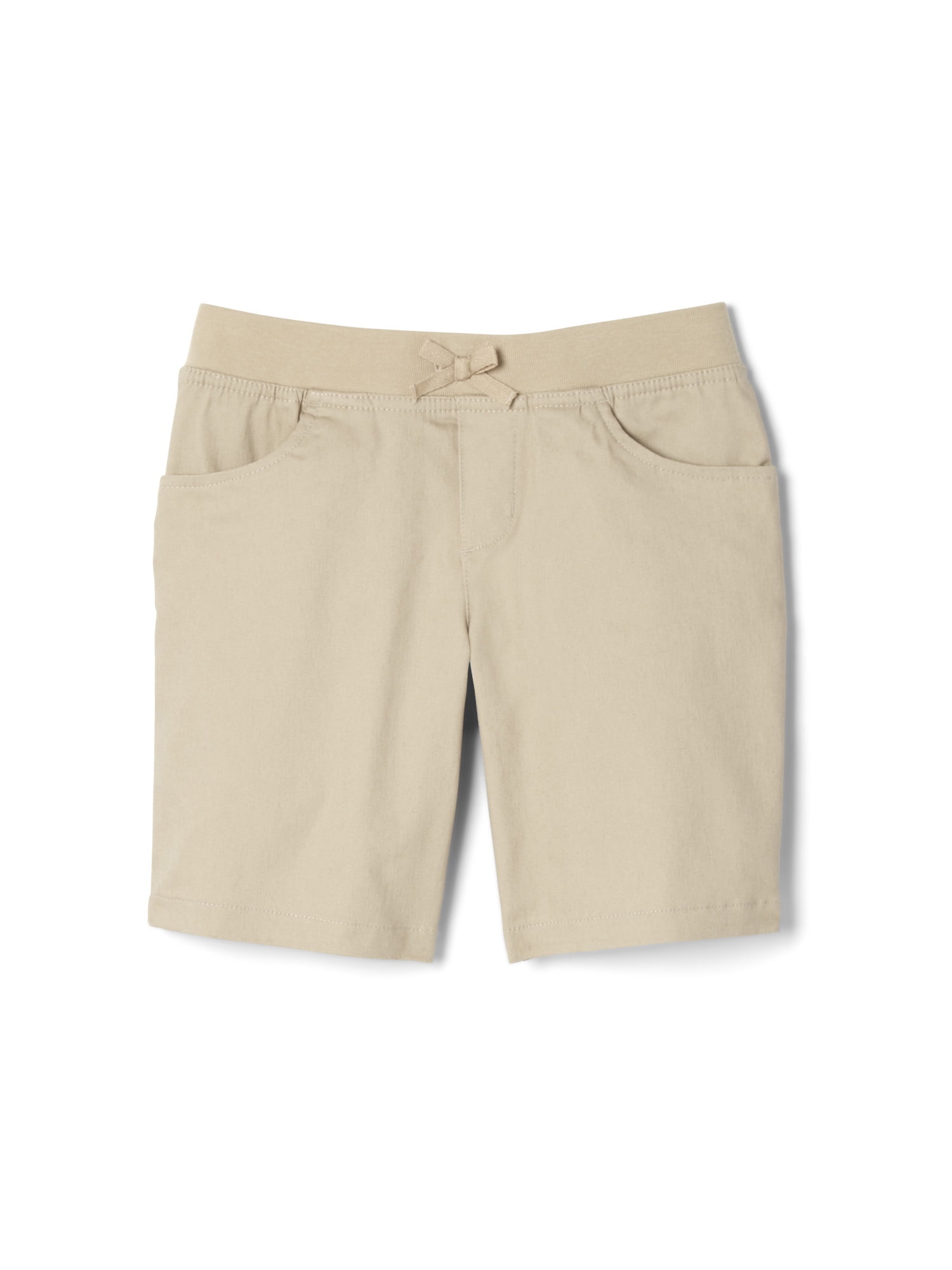 French Toast Girls School Uniform PullOn Tie Front Stretch Twill