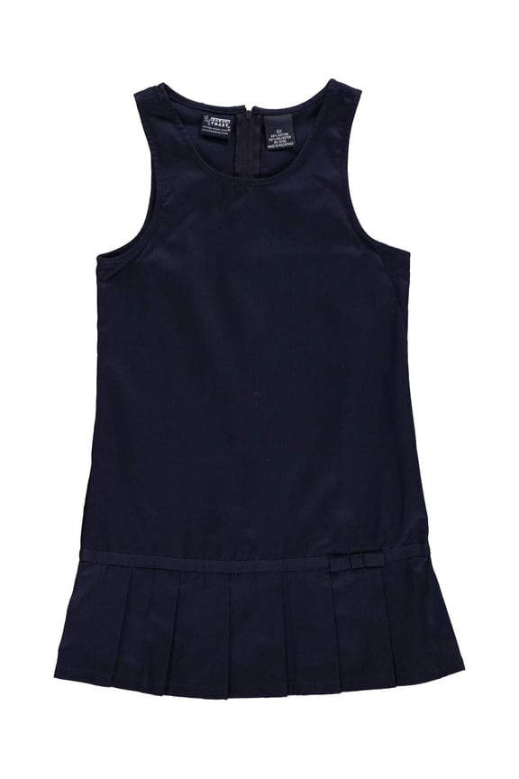 Girls School Uniform Ribbon Bow Pleated Jumper Dress, Sizes 4-20