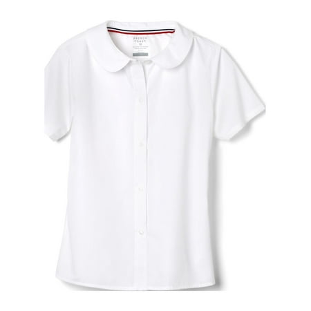 French Toast Girls School Uniform Short Sleeve Modern Peter Pan Collar Blouse, Sizes 4-20 & Plus