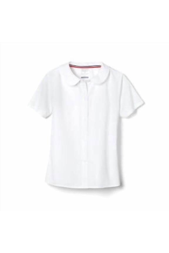 Girls School Uniform Short Sleeve Modern Peter Pan Collar Blouse, Sizes 4-20 & Plus