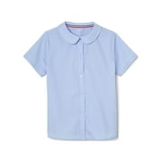 FRENCH TOAST Girls School Uniform Short Sleeve Modern Peter Pan Collar Blouse, Sizes 4-20 & Plus