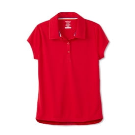 French Toast Girls School Uniform Short Sleeve Performance Polo Shirt, Sizes 4-20 & Plus