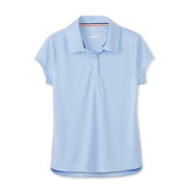 French Toast Girls School Uniform Short Sleeve Performance Polo Shirt, Sizes 4-20 & Plus