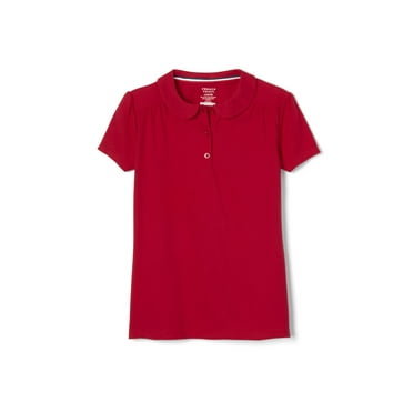 French Toast Girls School Uniform Short Sleeve Peter Pan Collar Polo Shirt, Sizes 4-16