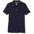 thumbnail image 1 of French Toast Girls School Uniform Short Sleeve Picot Collar Interlock Polo Shirt, 1 of 13