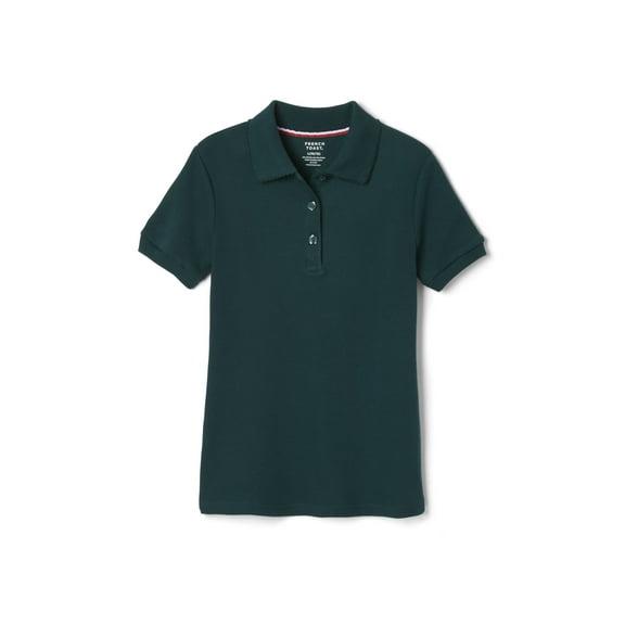 French Toast Girls School Uniform Short Sleeve Picot Collar Interlock Polo Shirt