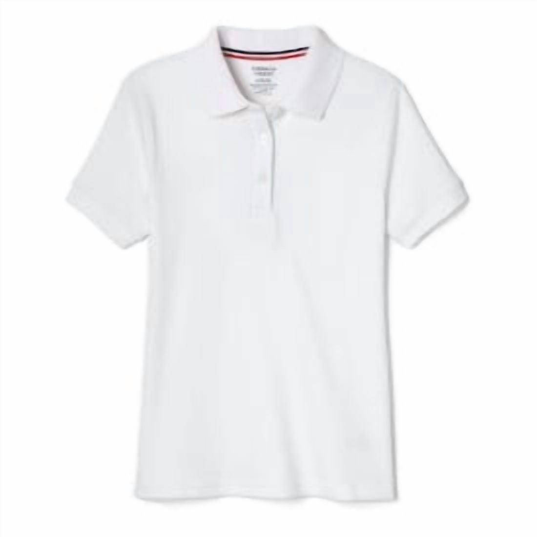French Toast Girls School Uniform Short Sleeve Picot Collar Interlock Polo Shirt