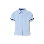 French Toast Girls School Uniform Short Sleeve Ribbon Bow Blouse, Sizes 4-20